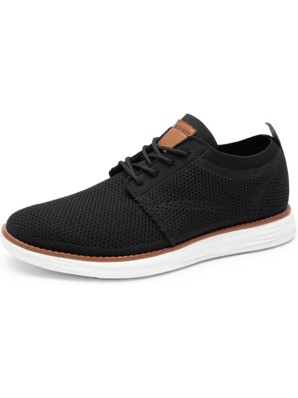 Bruno Marc Men's Black Ethylene Vinyl Acetate Lace up Lightweight Sneakers